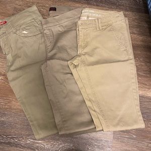 3 khaki waitress pants
